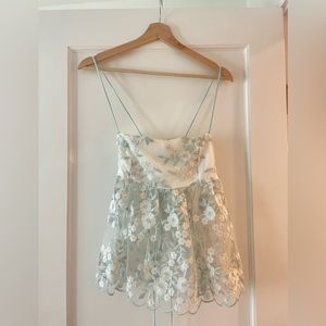 Lucy in the sky floral babydoll top